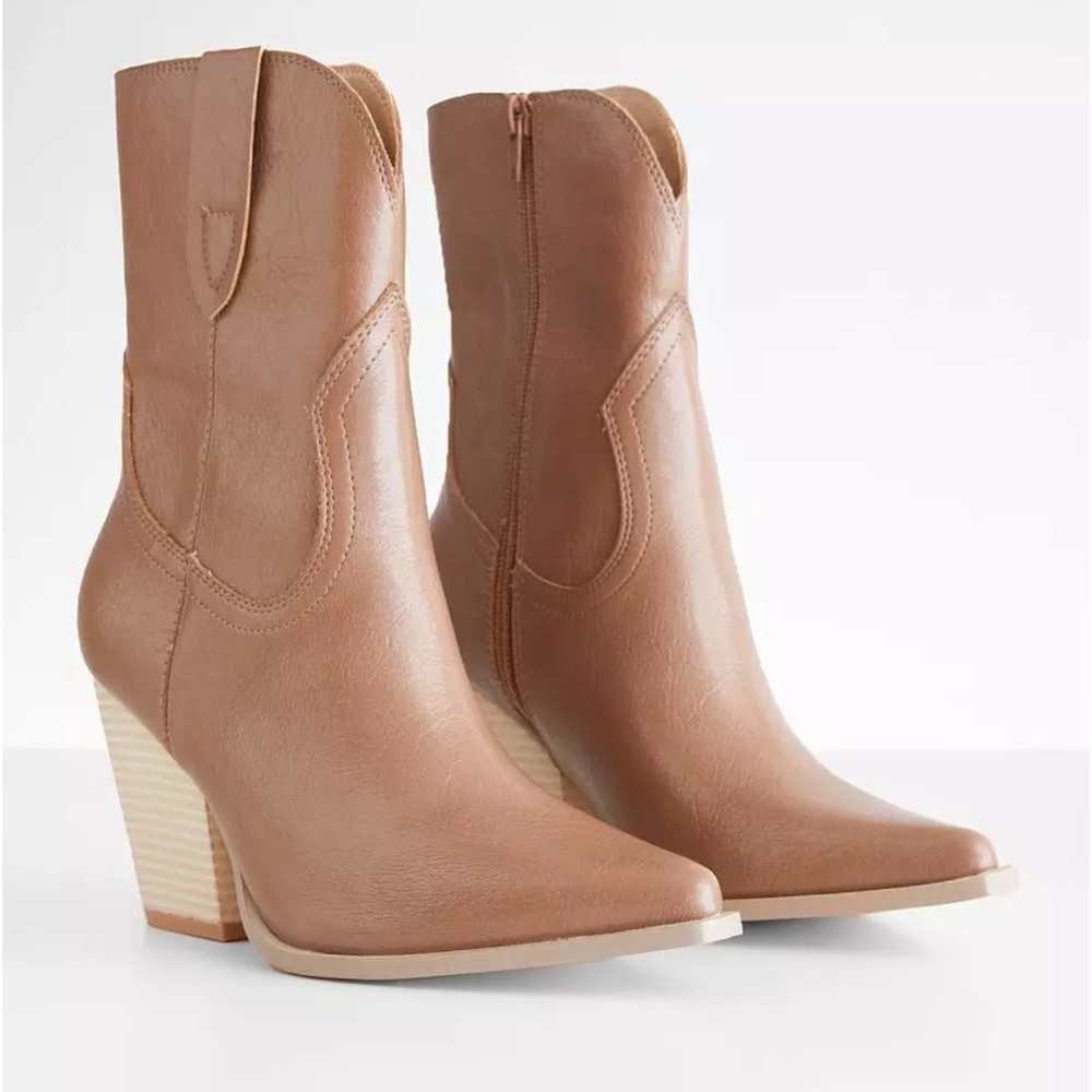 Oasis Society Western Inspired Heeled Ankle Booties Size Women’s 9